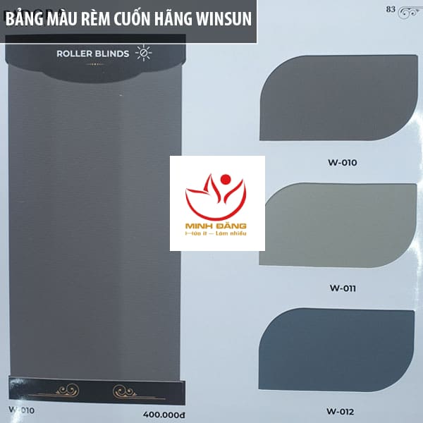 Bảng màu rèm cuốn