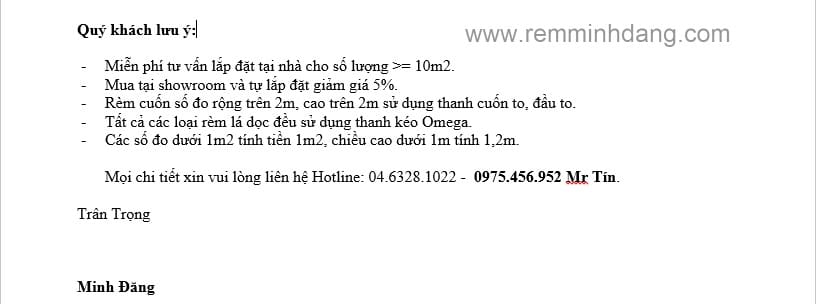 BÁO GIÁ RÈM CỬA GIÁ RẺ