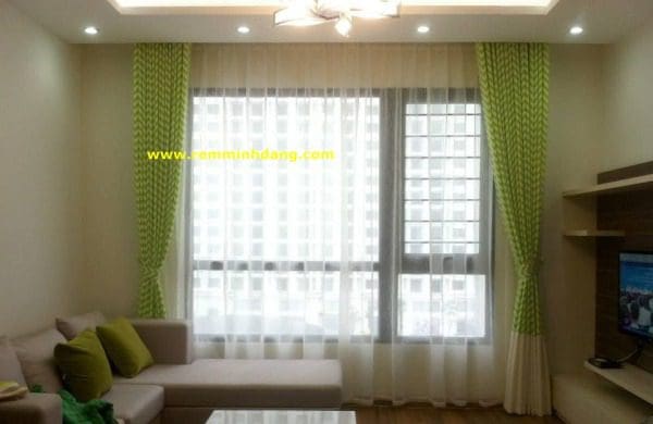 rèm vải buông 2 lớp