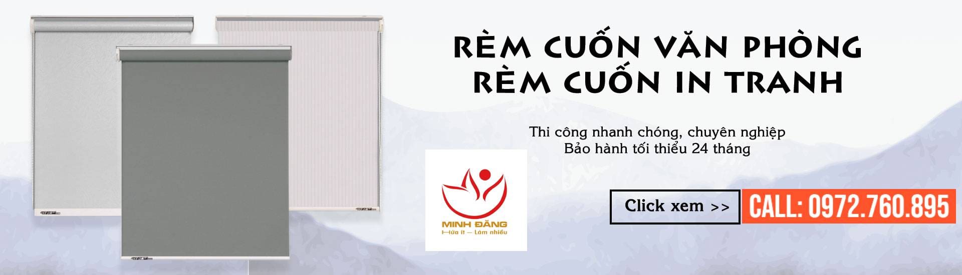 Banner rem cuon van phong Rem Minh Dang