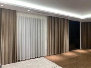 Rèm vải 2 lớp cho phòng ngủ chung cư đẹp