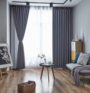 Rèm vải 2 lớp phòng khách đẹp