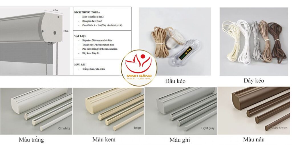 Phụ kiện rèm cầu vồng Hàn Quốc Cao Cấp