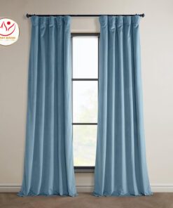 Mẫu Rèm Vải Màu Xanh Nhạt 100% Polyester Cao Cấp Giá Tại Xưởng Mã MD MYG22 7