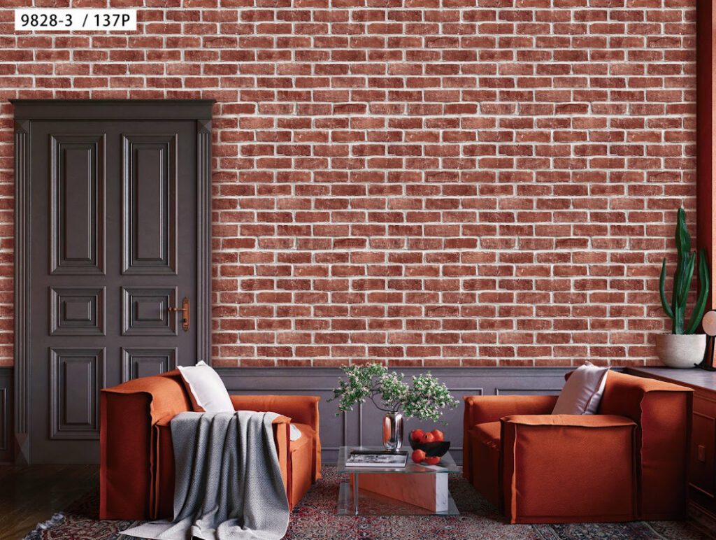 Giấy Dán Tường Hàn Quốc Giả Gạch Đẹp Hiện Đại Mã 9828 3